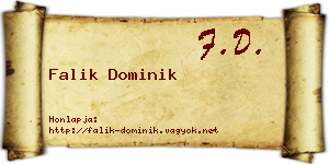 Falik Dominik névjegykártya